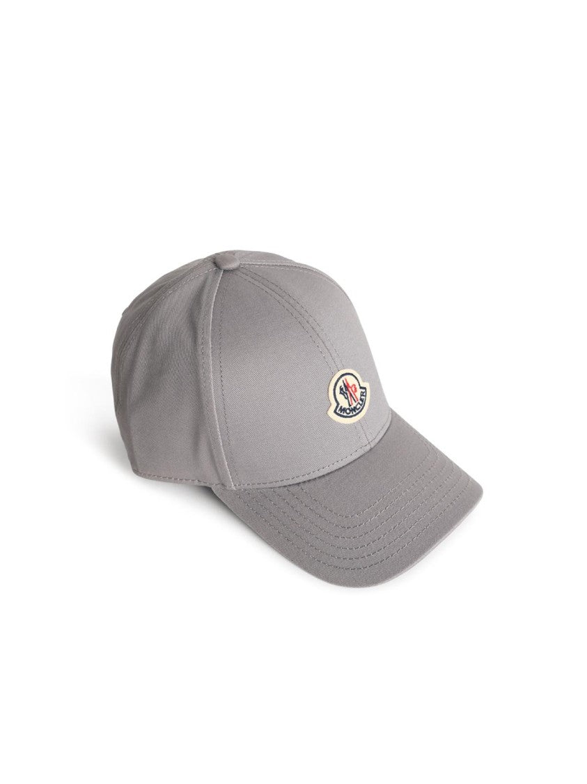 Moncler Grey Cotton Baseball Cap