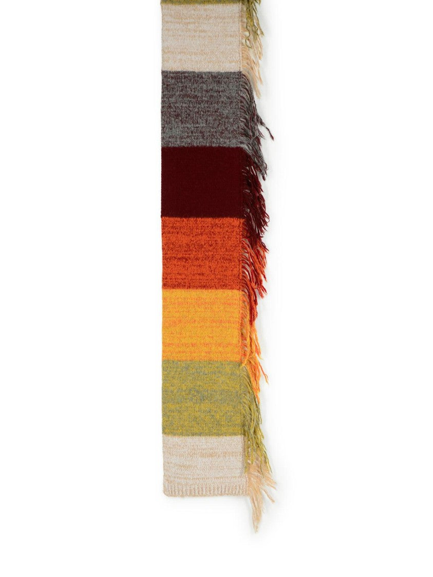 Dries Van Noten Multicolor Wool Blend Scarf