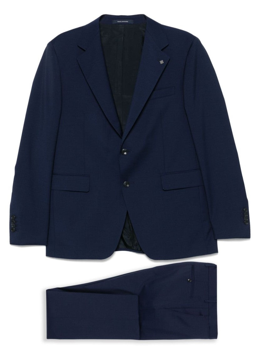 Tagliatore Tailored Blue Suit With Classic Two-Button Closure