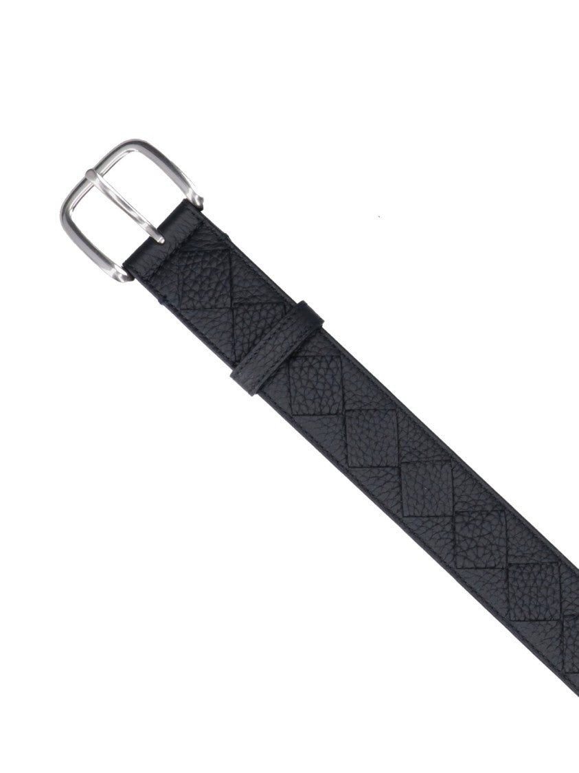 Bottega Veneta "Taurillon" Belt – Black