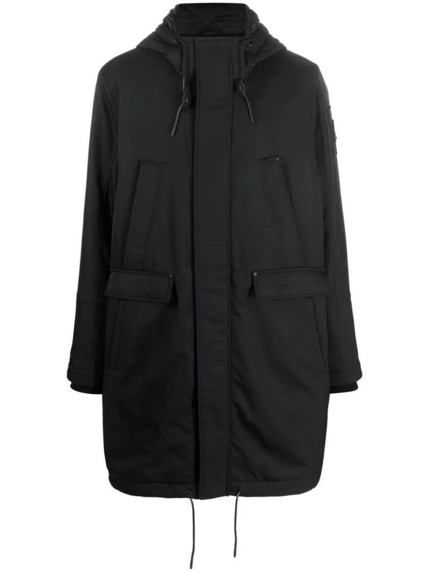 Moose Knuckles Relaxed-Fit Black Puffer Anorak With Hood