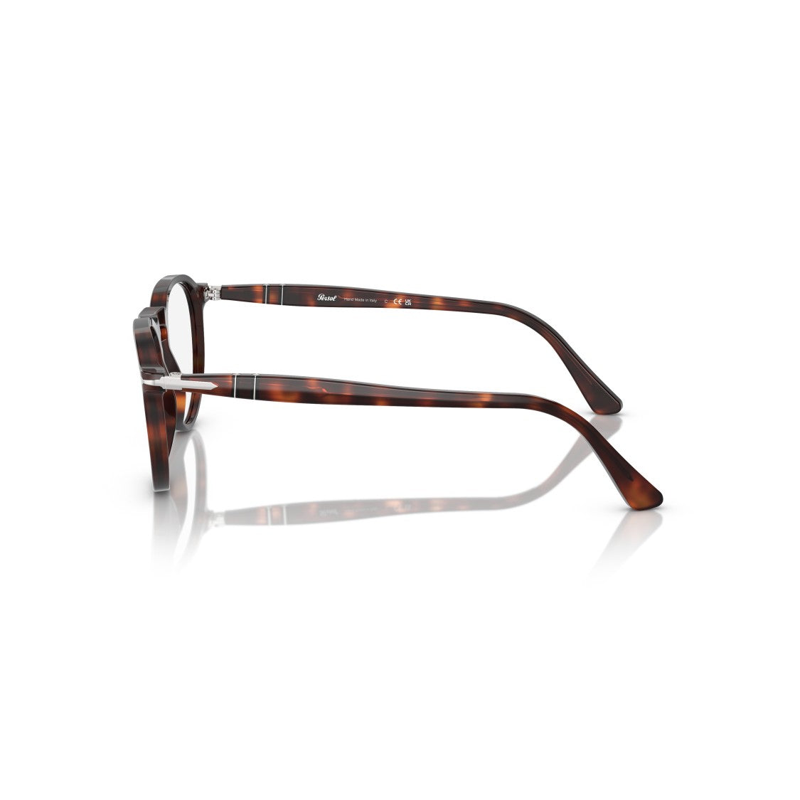 Persol 0Po3286v Round Frame Tortoiseshell Acetate Eyeglasses With Keyhole Bridge
