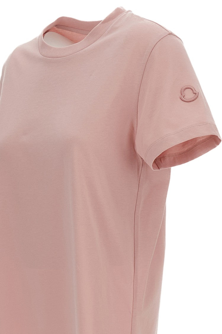 Moncler Pink Short Sleeve Cotton T-Shirt