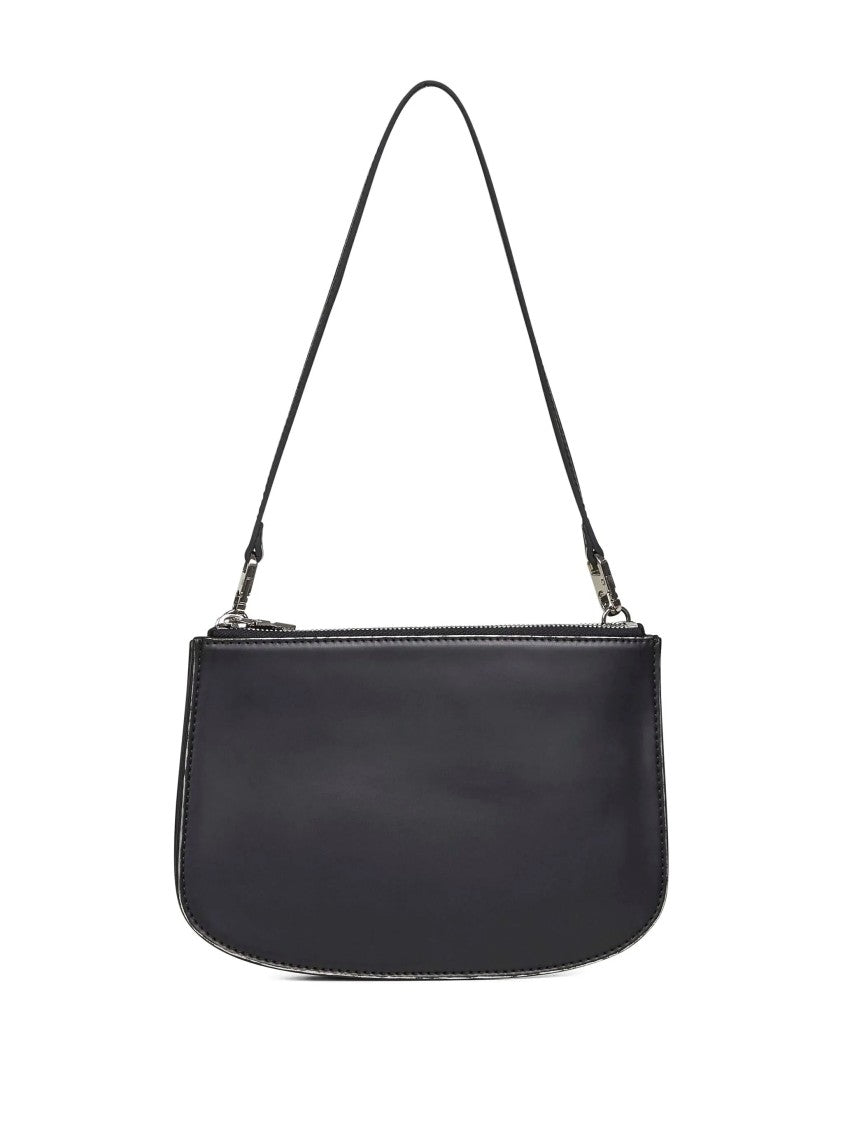 Diesel Black Polyurethane Shoulder Bag With Embossed Logo