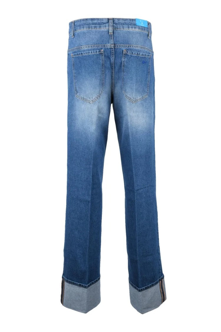 ..,Merci Rose Blue Cotton Women's Jeans