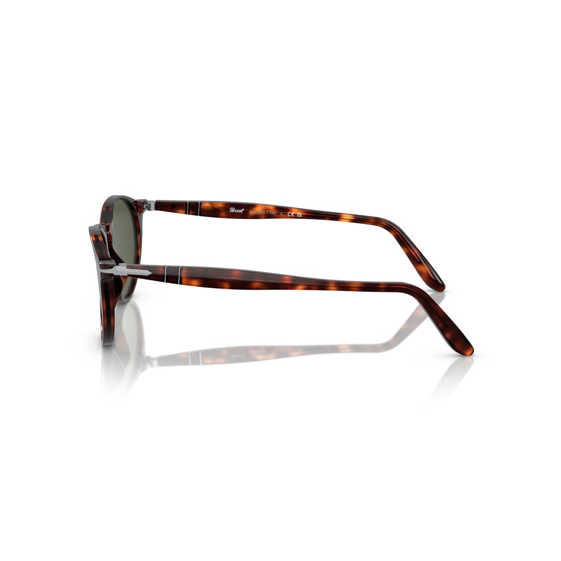 Persol 0Po3092sm Round Tortoiseshell Acetate Sunglasses With Metal Accents