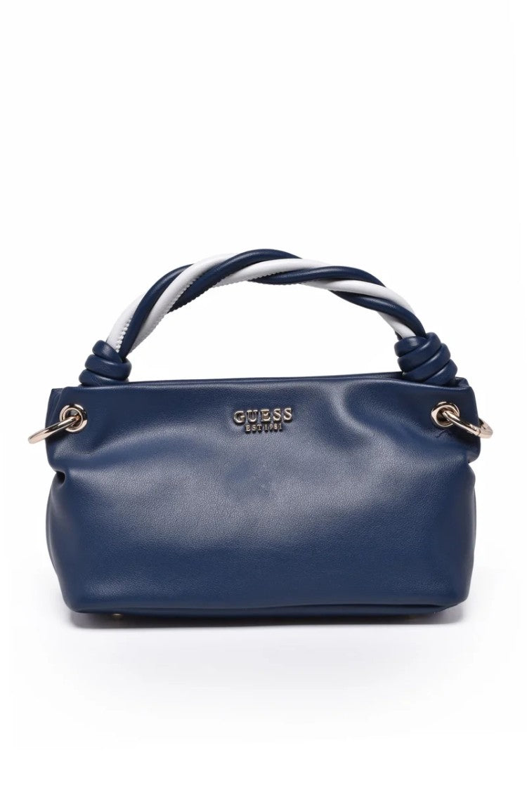 Guess Woven Crossbody Bag - Navy