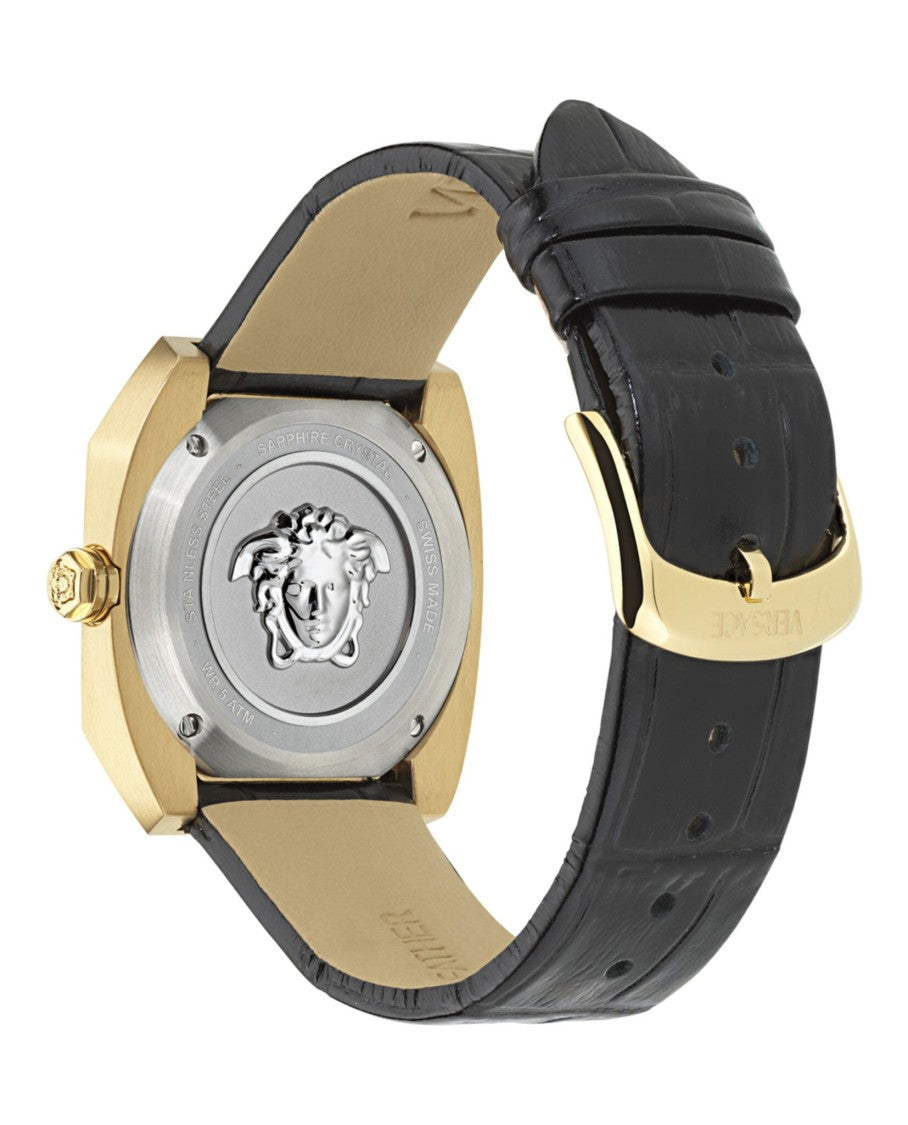 Versace Antares Leather Watch