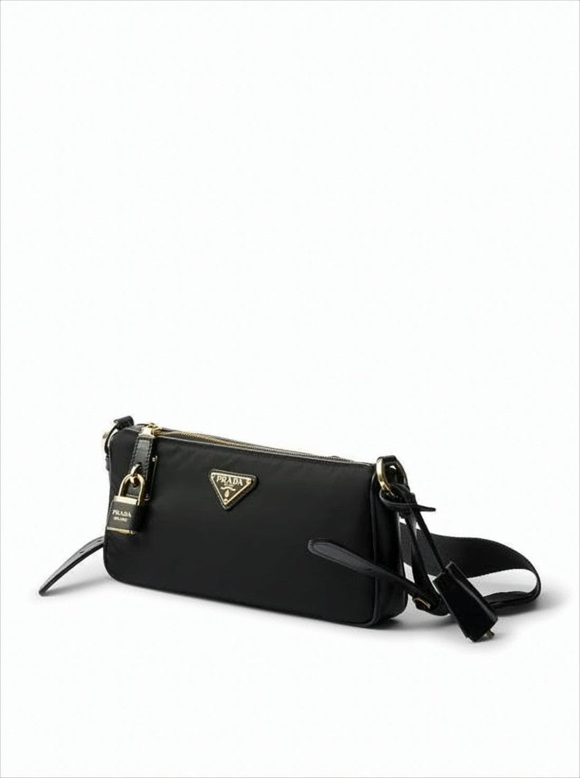 Prada Rectangular Crossbody Bag With Gold-Tone Hardware