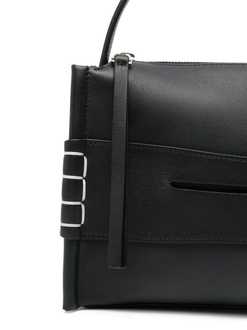 J. W. Anderson Black Rectangular Smooth Full-Grain Handbag