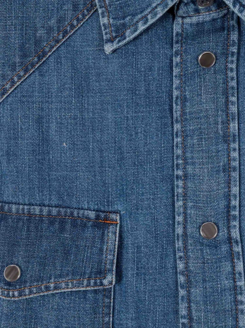 Dondup Pointed Collar Flap Pocket Shirt