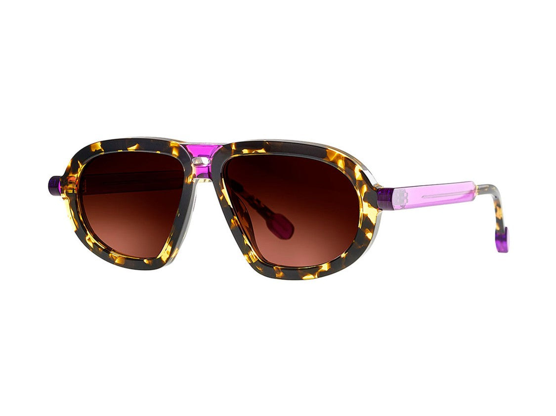 Theo Lolly Purple Oversized Square Tortoiseshell Sunglasses