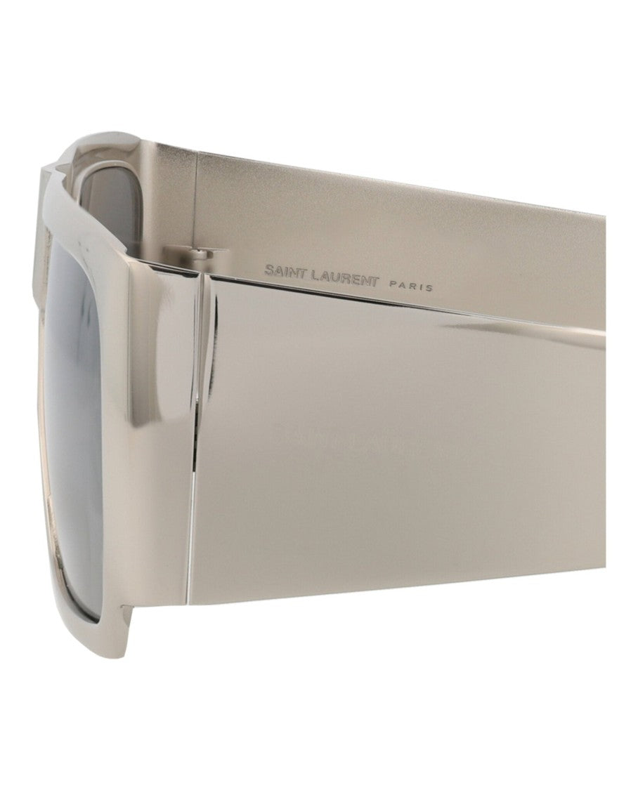 Saint Laurent Square-Frame Metal Sunglasses