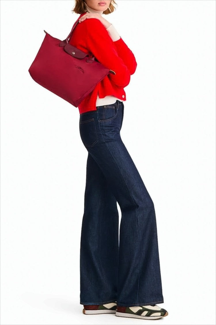 Longchamp Spacious Burgundy Tote Bag
