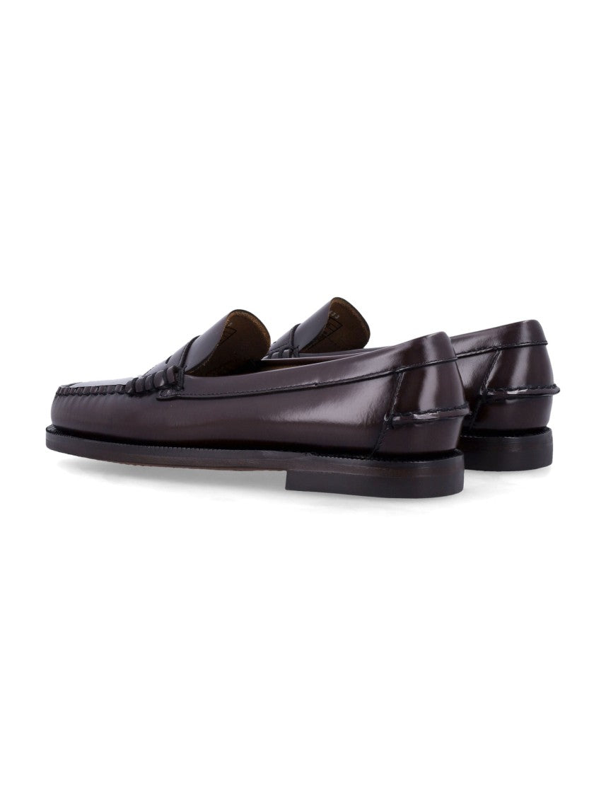Sebago Black Classic Dan Polished Leather Penny Loafer