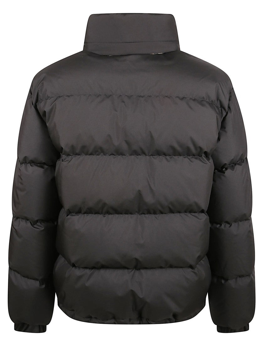 Burberry Quilted Down Jacket With Front Zip Closure