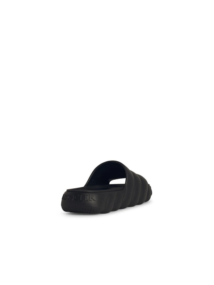 Moncler 'Lilo' Black Rubber Slippers