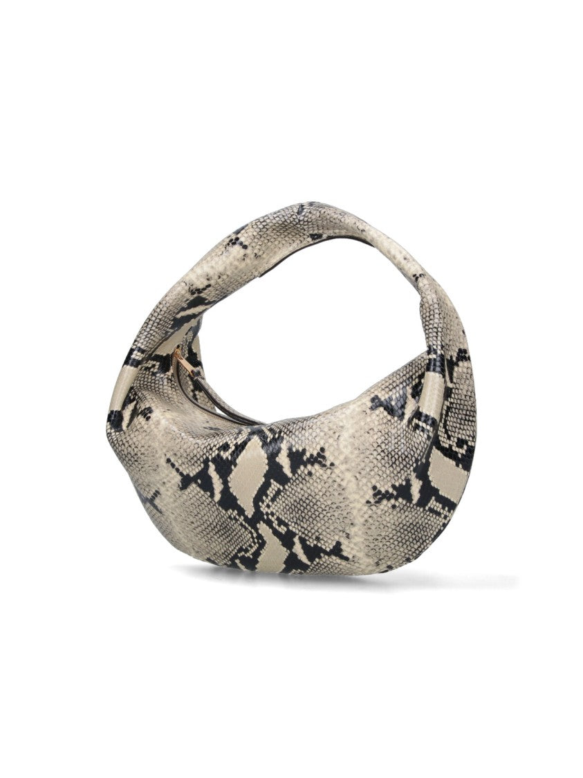 Khaite Medium Python-Embossed Calf Leather Handbag