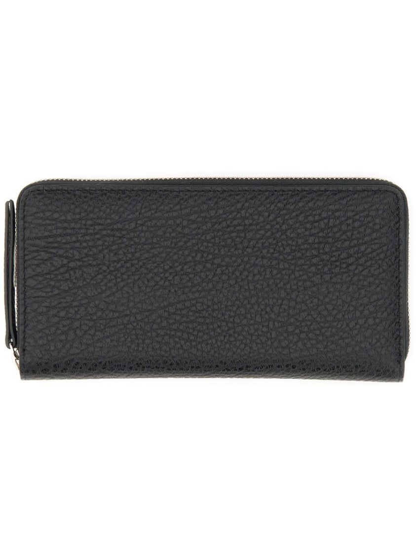Maison Margiela Textured Cowhide Leather Zip Wallet