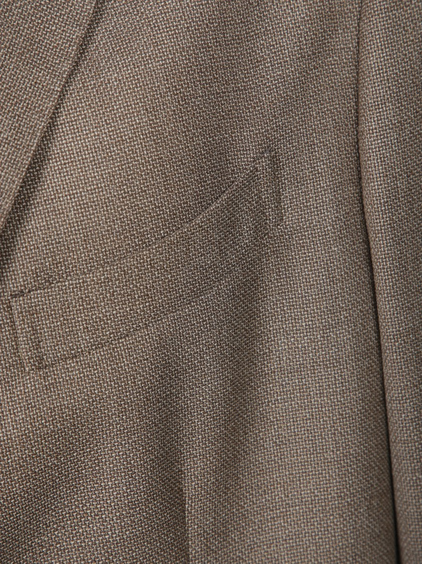 Boglioli Tailored Beige Blazer With Notched Lapels And Subtle Texture