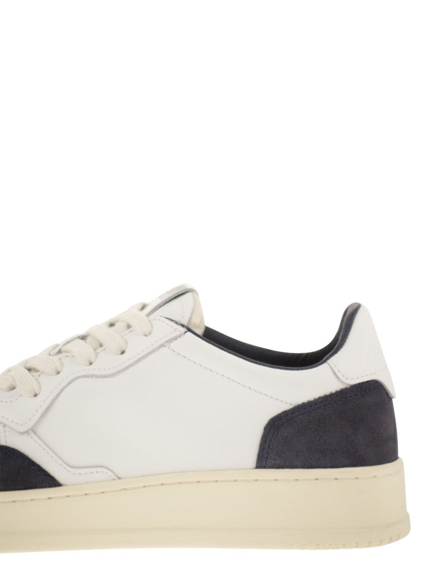 Autry Medalist Low - Leather And Suede Sneakers