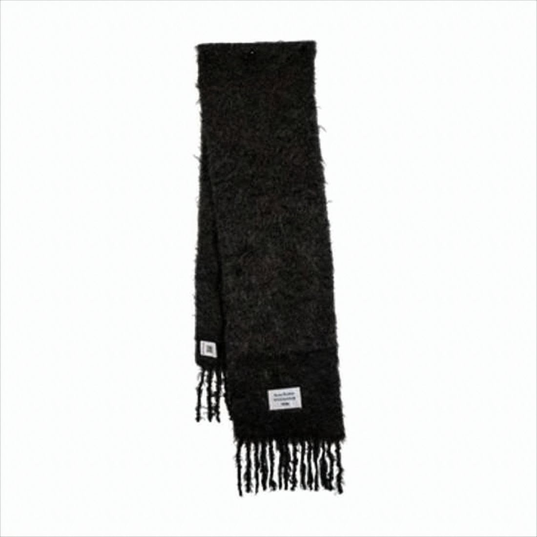 Acne Studios Textured Black Scarf In Mohair