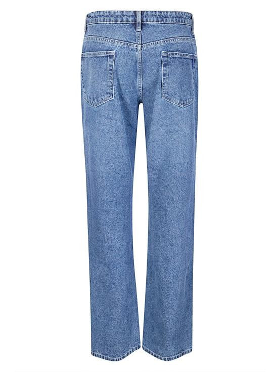 Paloma Wool Mid-Rise Straight-Leg Denim Pants With Unique Rivet Accents