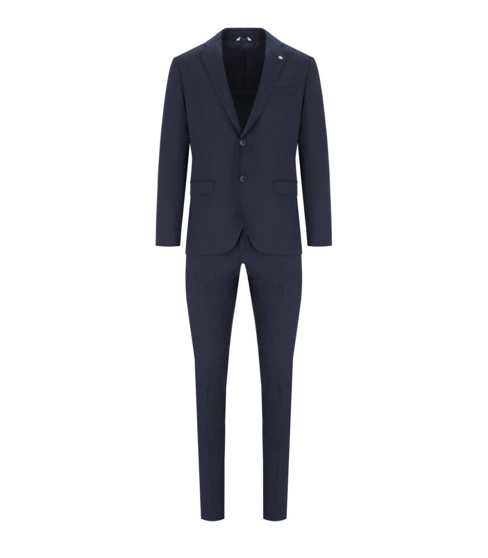 Manuel Ritz Dark Blue Single-Breasted Suit
