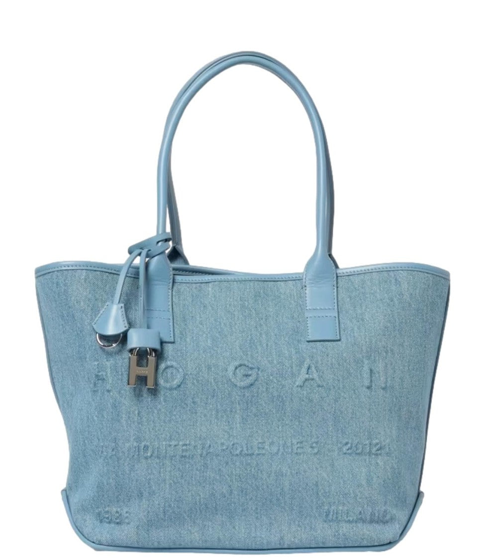 Hogan Address Small Fabric Shopping Bag