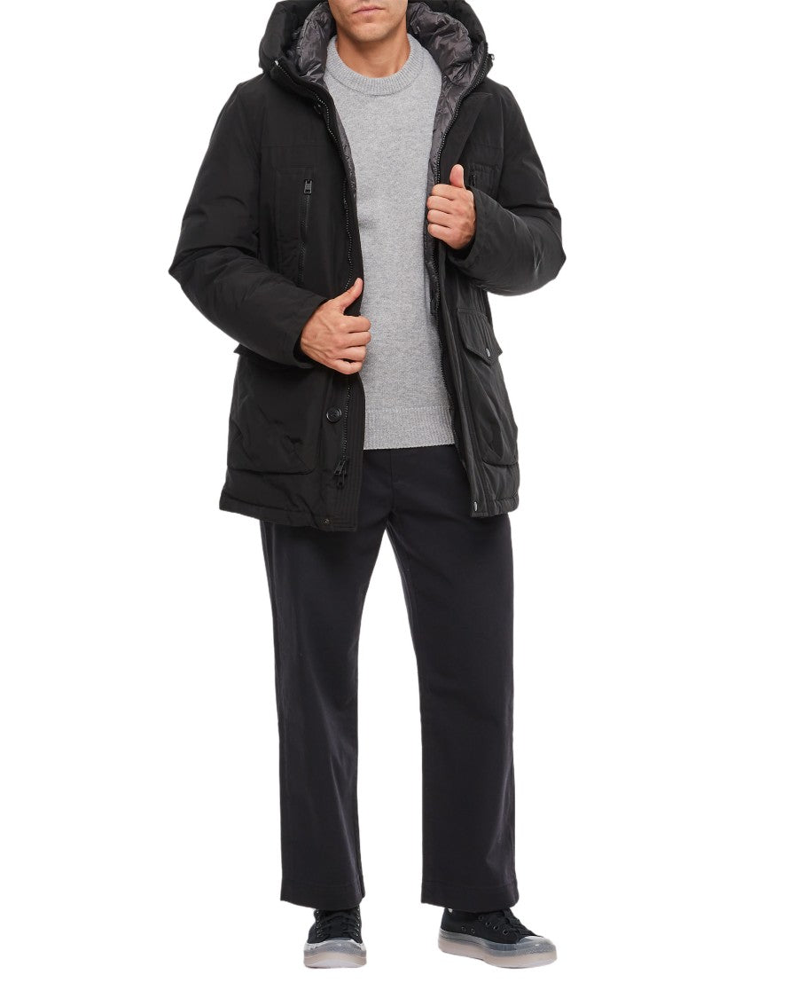 Woolrich Functional Black Parka With Hood