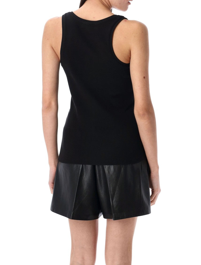Anine Bing Scoop Neck Ribbed Tank Top