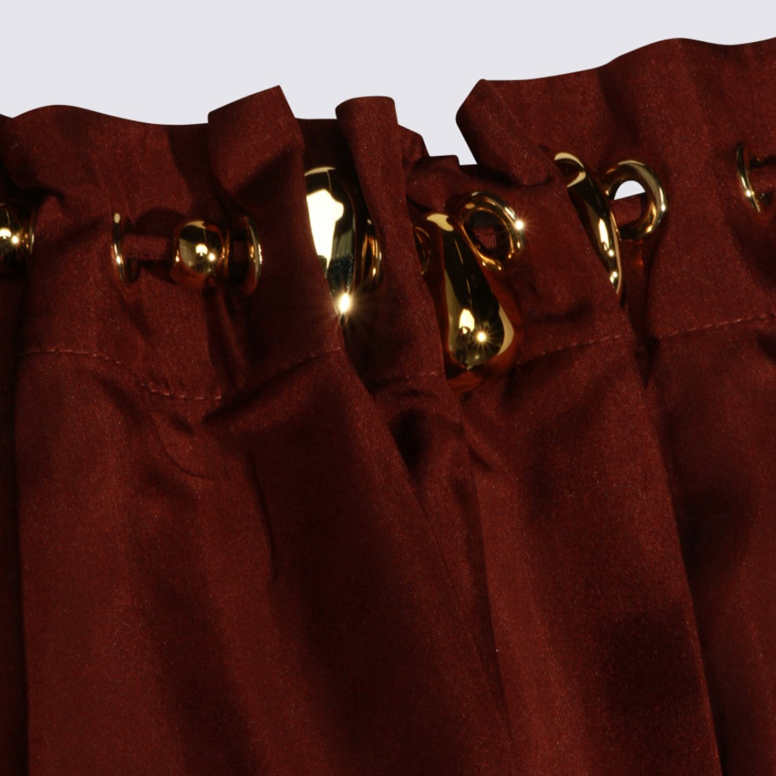 Zimmermann Long-Sleeved Top With Gold-Tone Eyelets And Gathered Sleeves