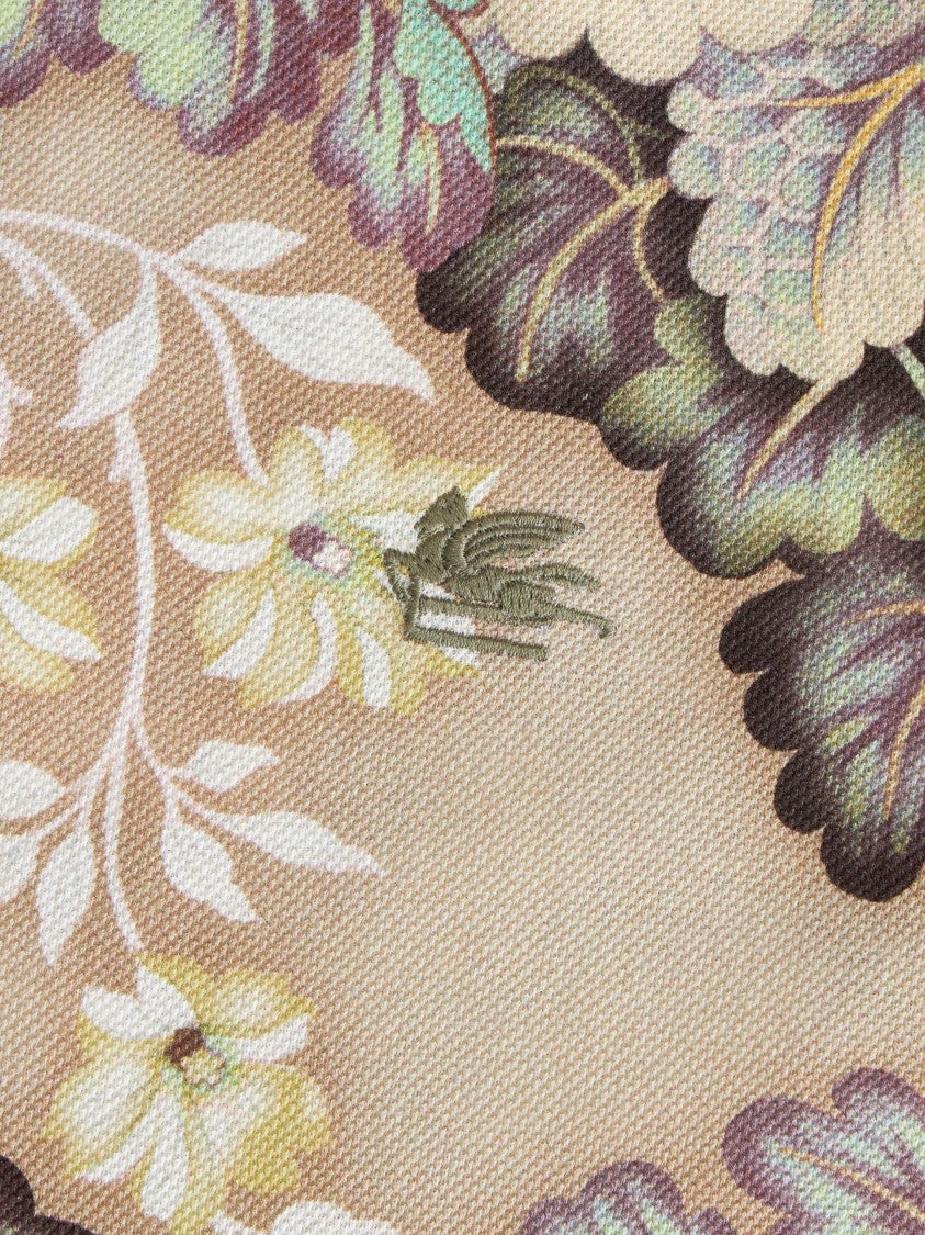 Etro Botanical-Print Polo Shirt