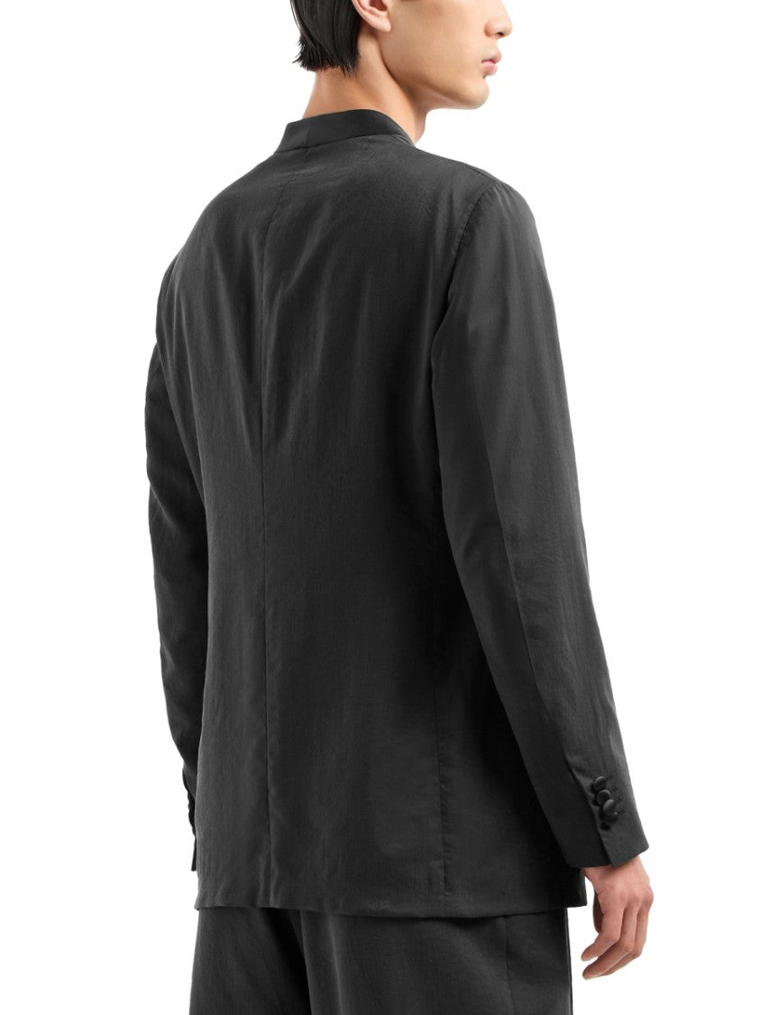 Giorgio Armani Upton Single-Button Minimalist Tuxedo Jacket