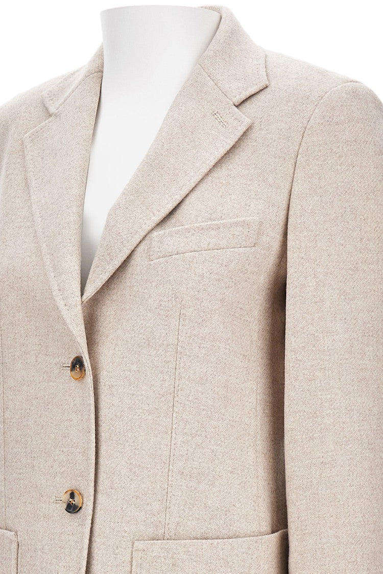 Max Mara Single-Breasted Tailored Jacket With Patch Pockets