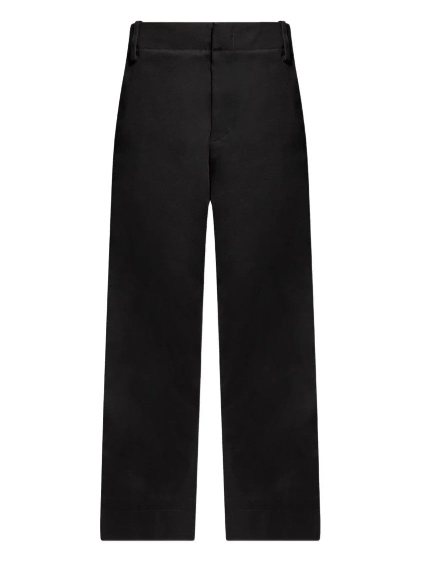 Jacquemus Black Mid-Rise Cotton Straight-Leg Pants