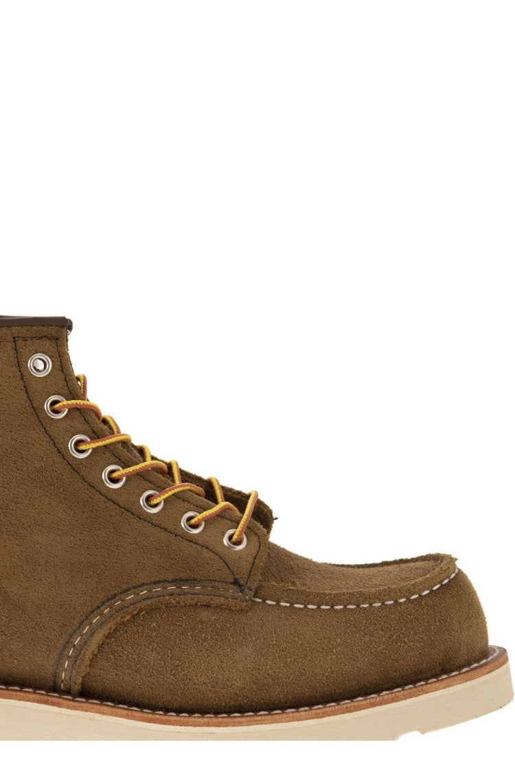 Red Wing Brown Suede Moc Toe Flat Shoes