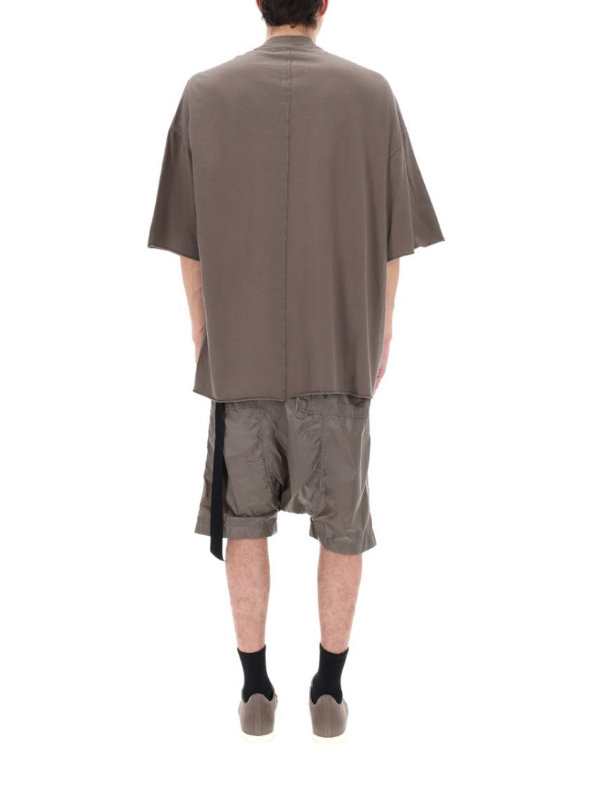 Drkshdw By Rick Owens Tommy T Oversized Cotton Asymmetrical T-Shirt