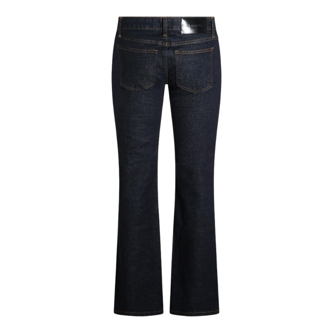 Khaite Dark Indigo Contrast Stitching Straight-To-Flared Jeans