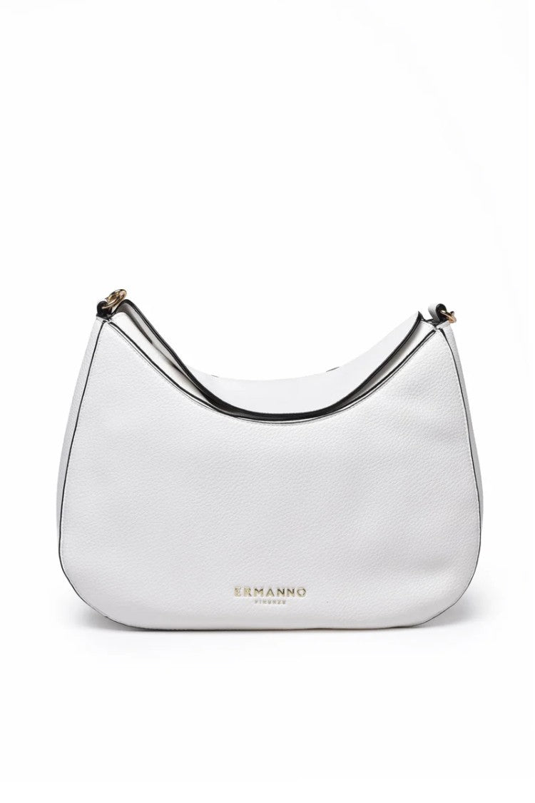 Ermanno Firenze Large Tiffany Hobo Bag - White