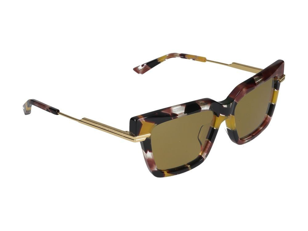 Bottega Veneta Multicolor Multicolor Acetate Design Oversized Sunglasses