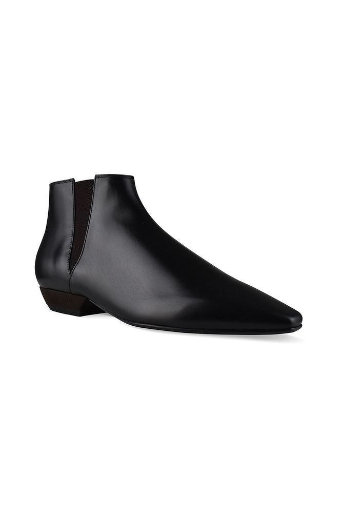 Loro Piana Black Smooth Leather Sumire Boots