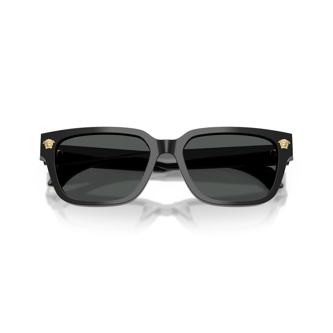 Versace 0Ve4513d Bold Black Rectangular Acetate Sunglasses