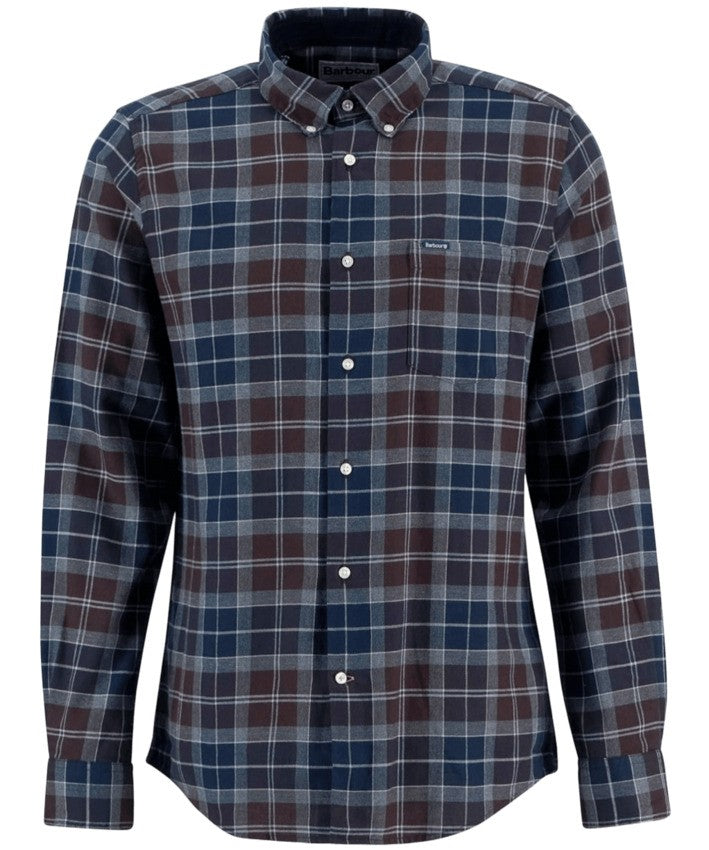 Barbour Medium-Scale Tartan Shirt With Button-Down Collar