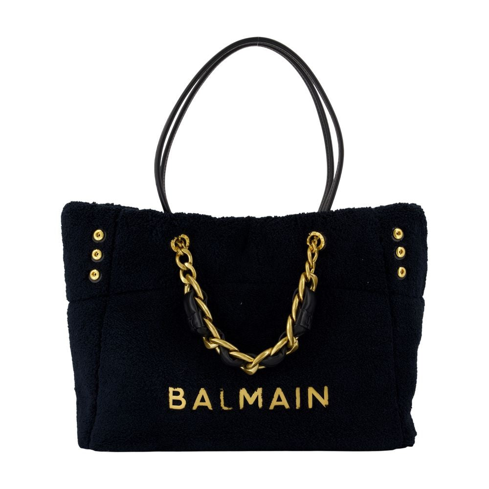 Balmain 1945 Soft Sponge Shopper Bag - Synthetic - Black