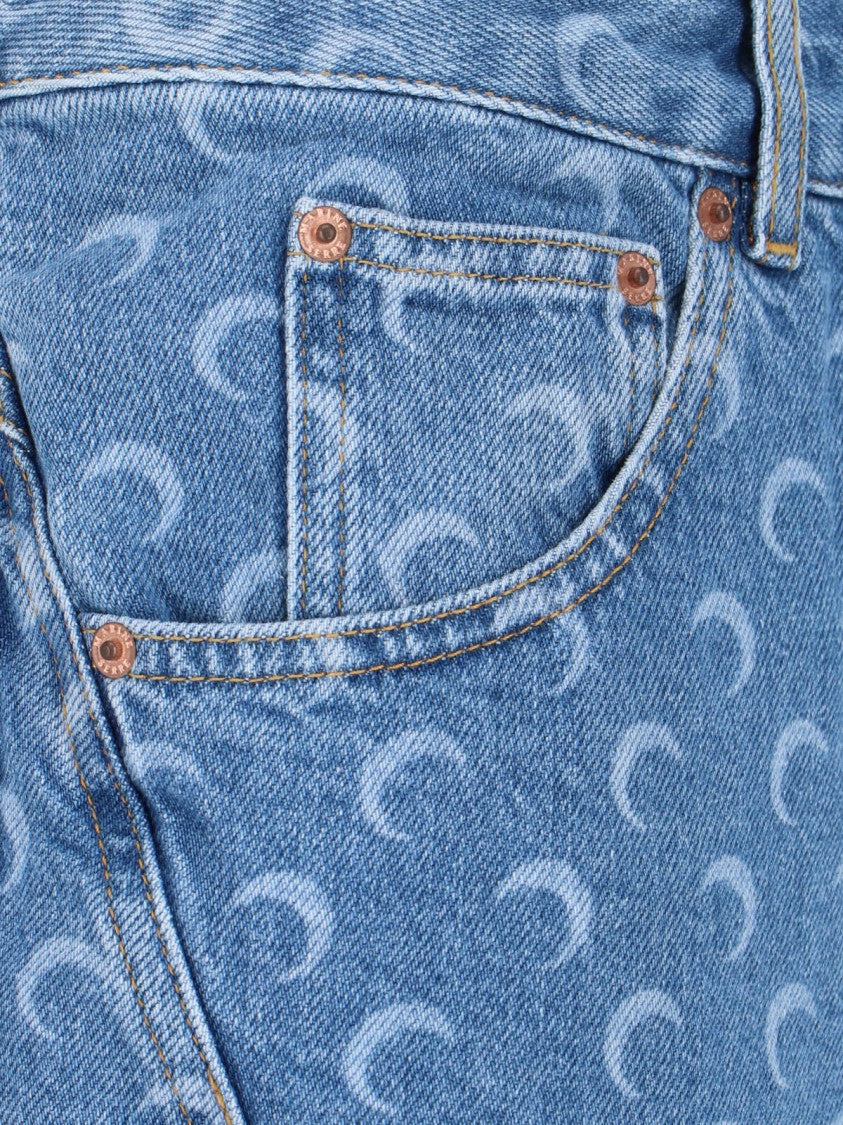 Marine Serre Mini Denim Skirt