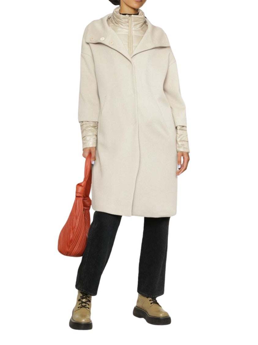 Herno Beige Turtleneck Coat