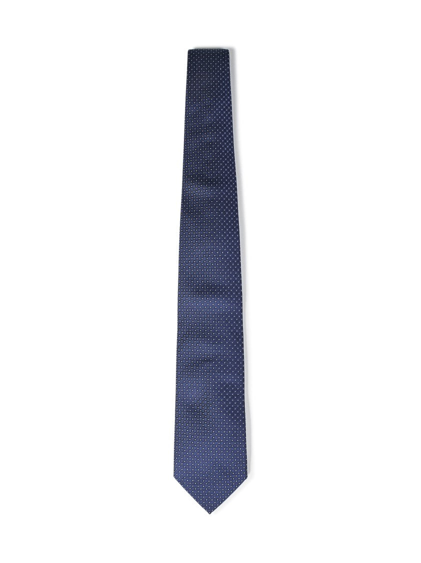 Franzese Collection Classic Blue Jacquard Silk Tie