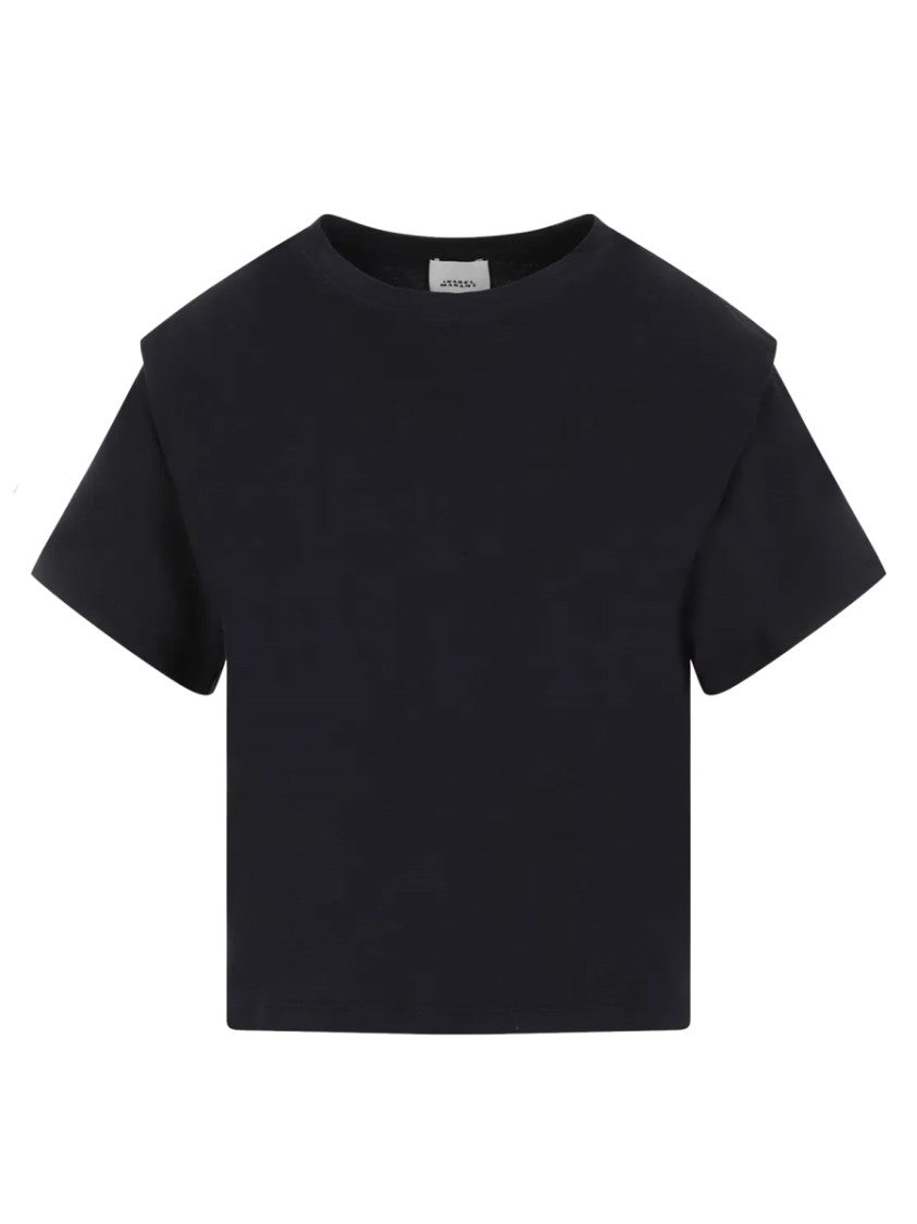 Isabel Marant Neutrals Zelitos Cropped Boxy Cotton T-Shirt