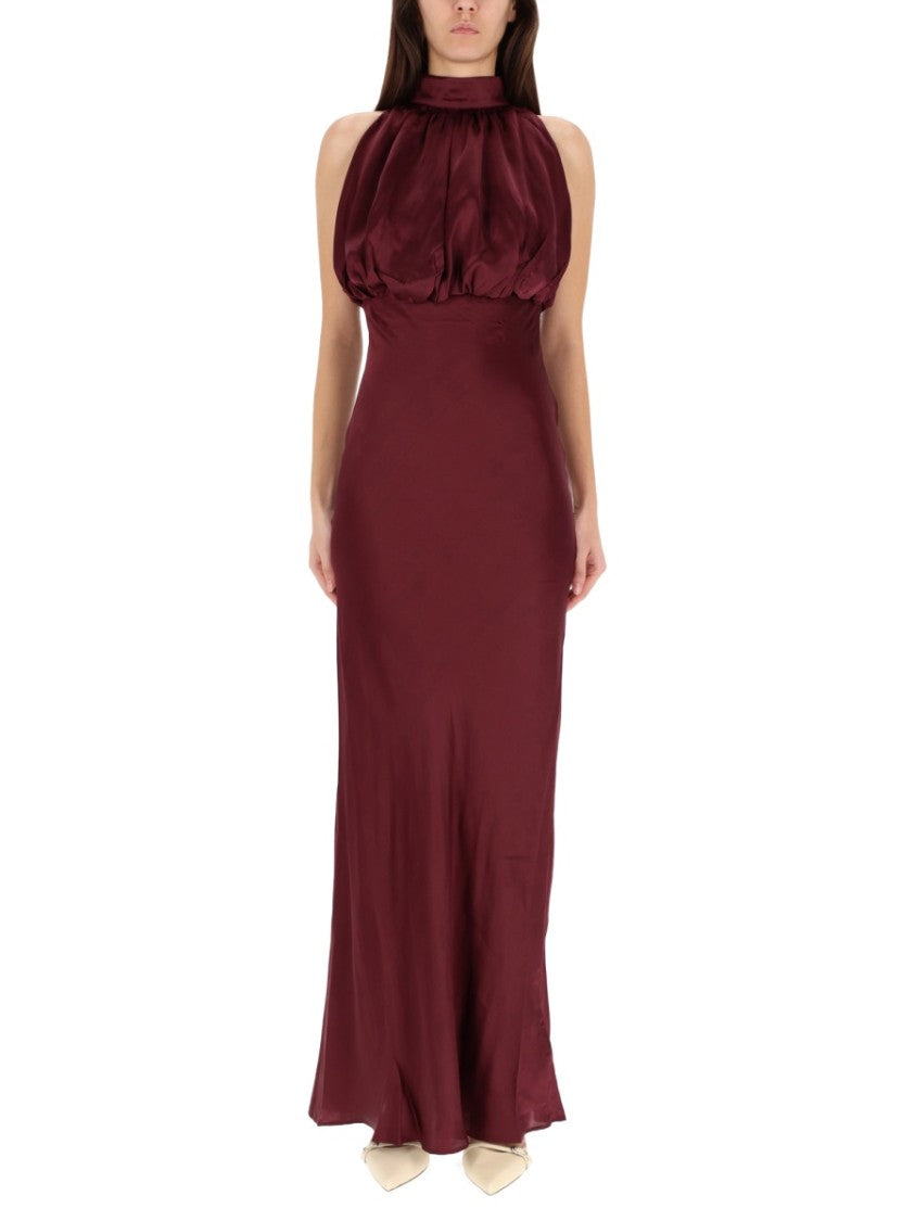 Rotate Birger Christensen Burgundy Maxi Dress